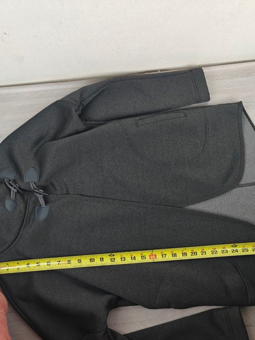 Lole Charcoal Gray Women's Toggle Coat Size Small Fleece-Lined Warm Casual - Picture 10 of 10